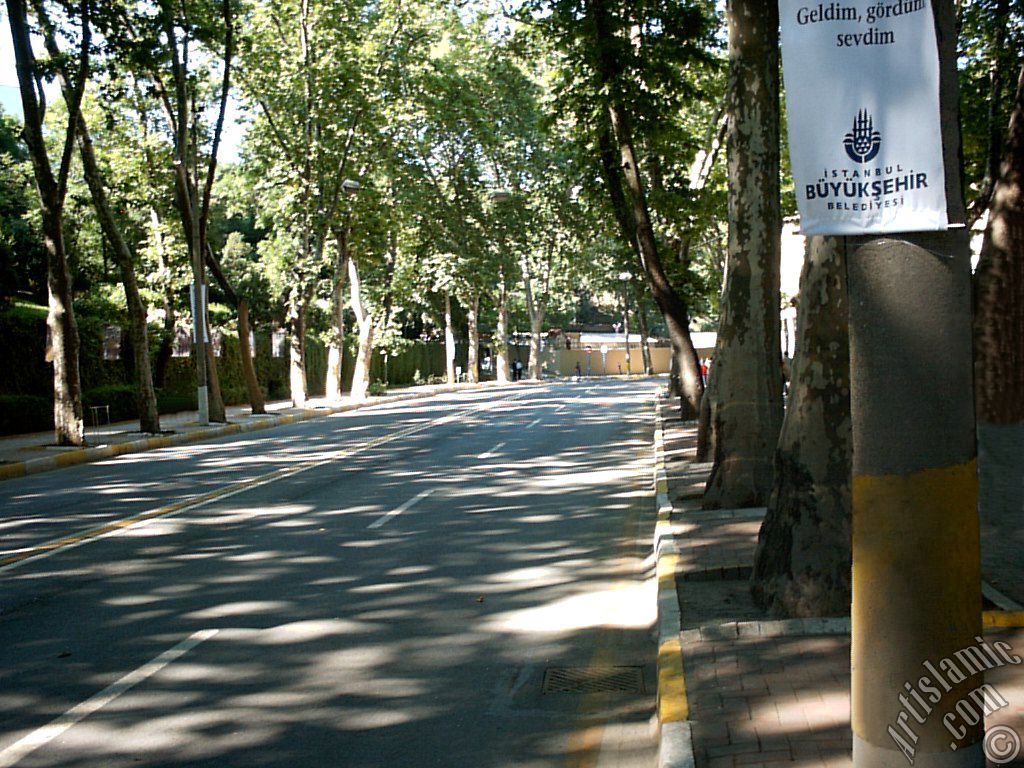 stanbul Dolmabahe-Beikta yolundan Beikta ynne bak.
