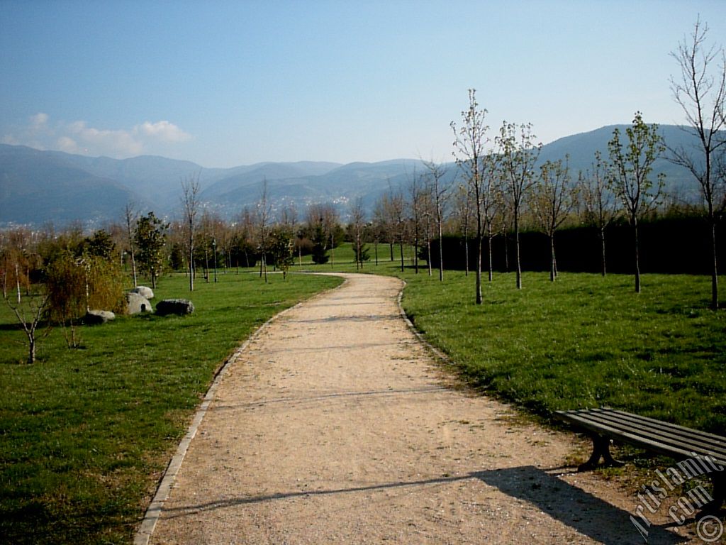 Bursa Botanik Parkndan bir manzara.
